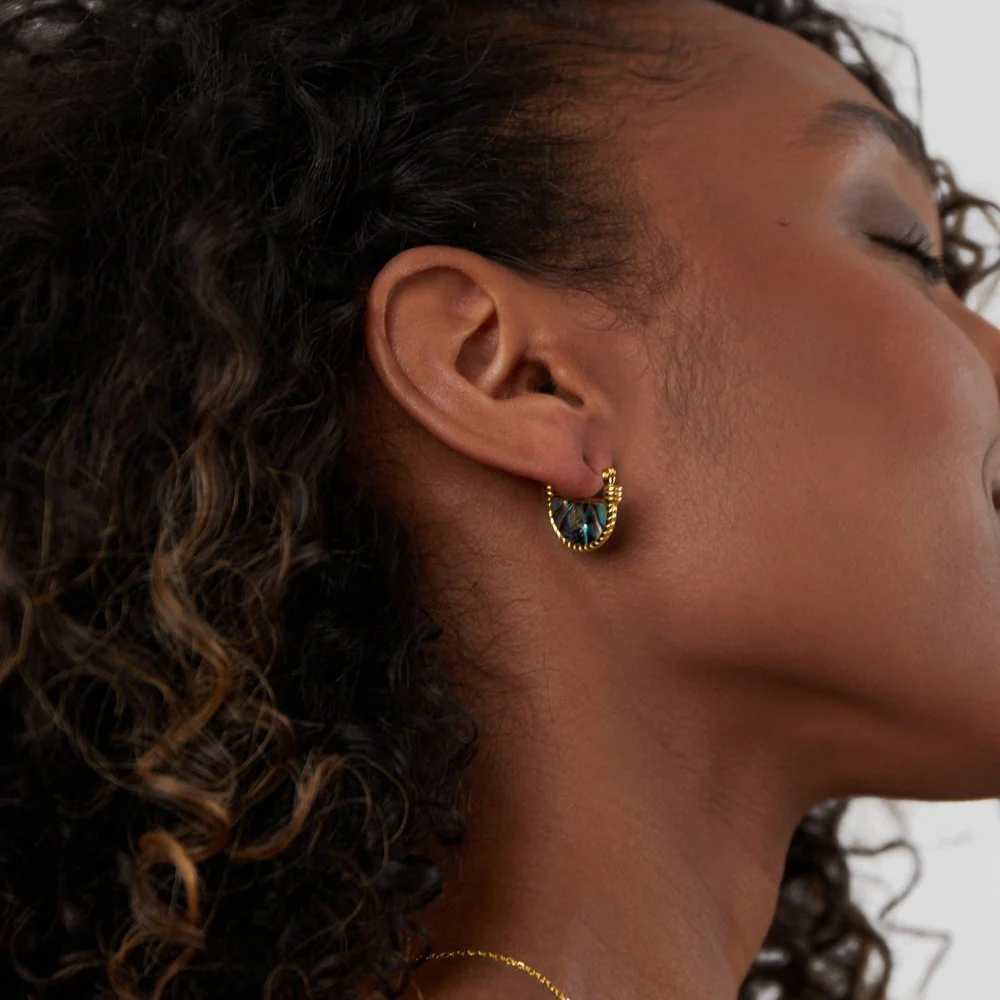 Amalfi Turquoise Shell Earrings - Image 3