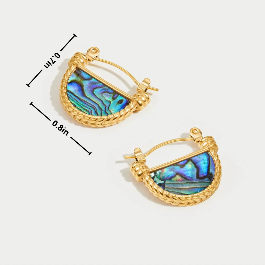 Amalfi Turquoise Shell Earrings - Image 4