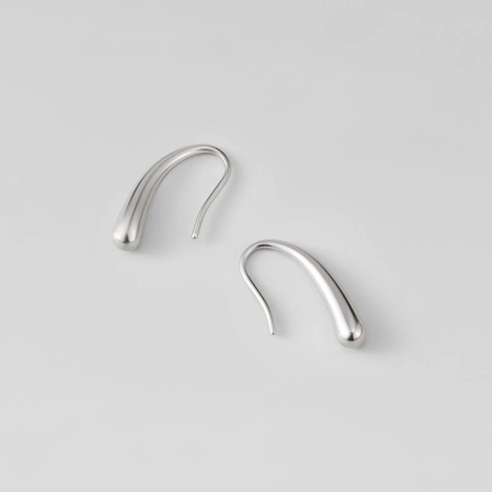 Francesca Water Drop Silver Earrings - Image 3