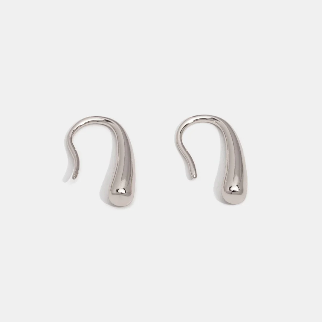 Francesca Water Drop Silver Earrings - Image 6