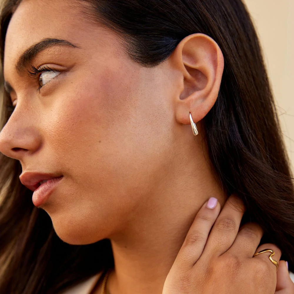 Francesca Water Drop Silver Earrings - Image 7