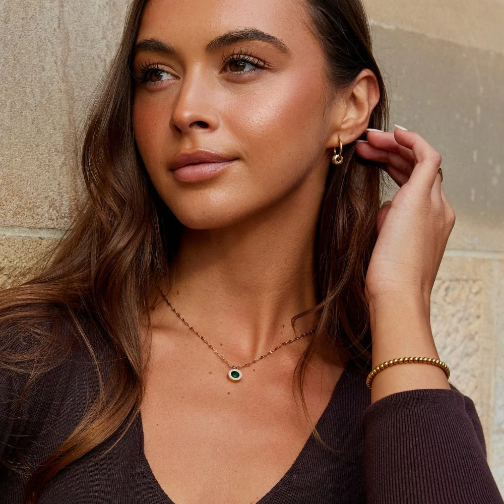 Green Crystal Athena Necklace - Image 4