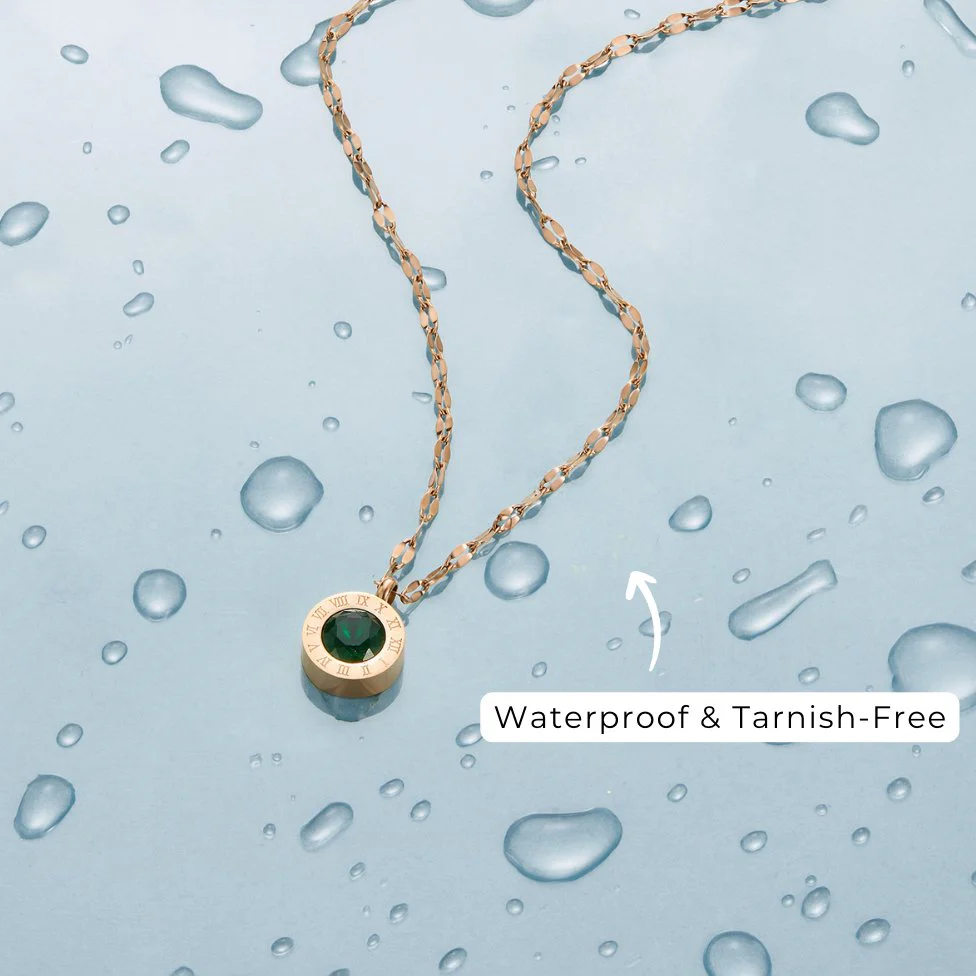 Green Crystal Athena Necklace - Image 9