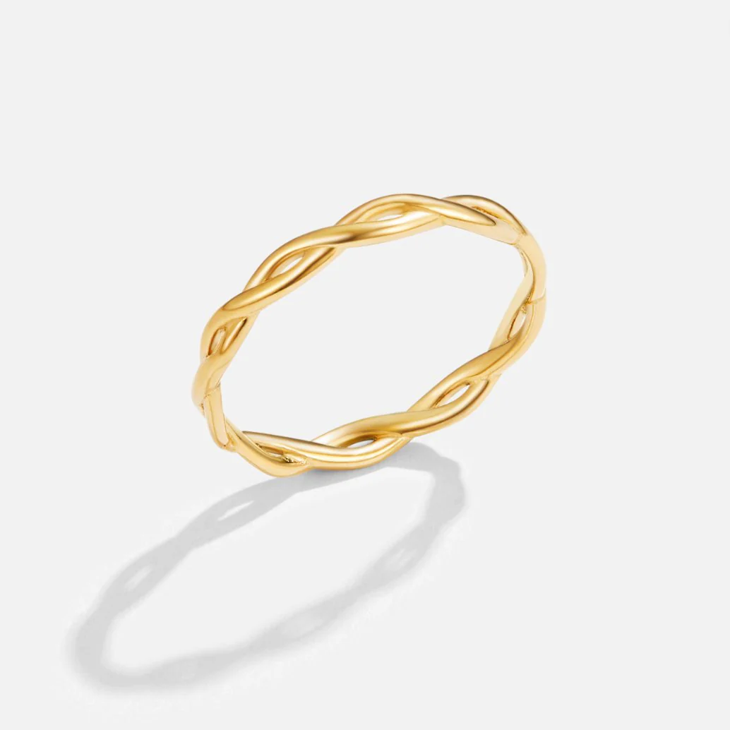 Infinity 18K Gold Twist Ring - Image 3