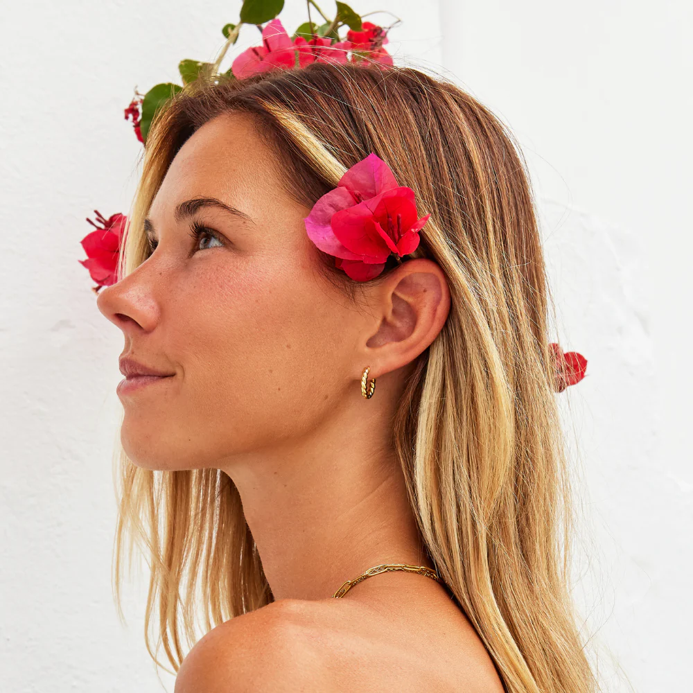 Layla Gold Twist Earrings - Image 3