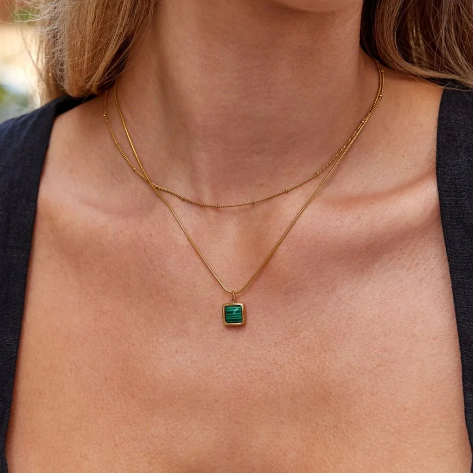 Niyah Bead Gold Chain Necklace - Image 3