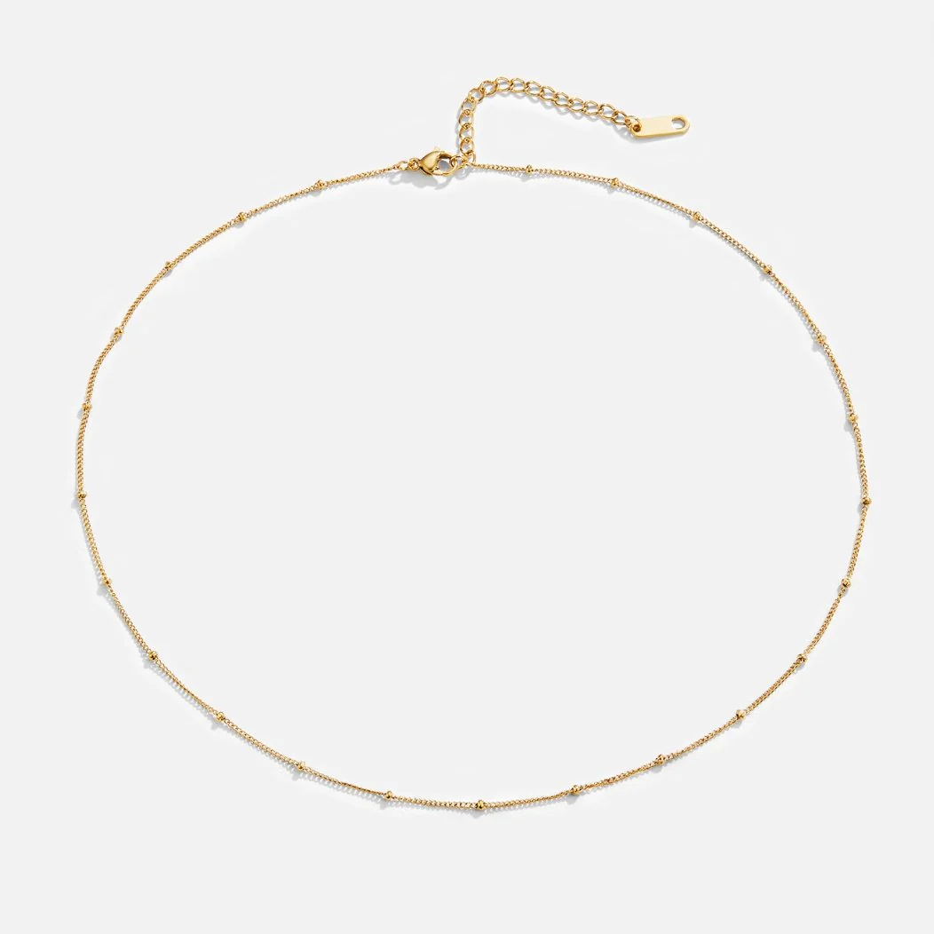 Niyah Bead Gold Chain Necklace - Image 4