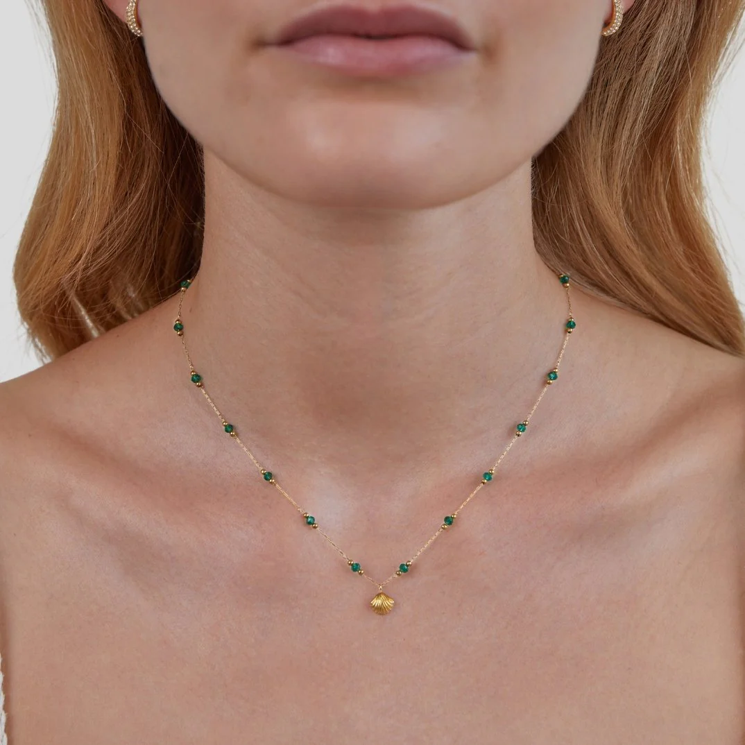Ocean Lover Shell & Bead Necklace Set - Image 4