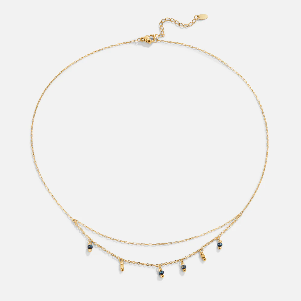 Olivia Blue Droplet Necklace - Image 4