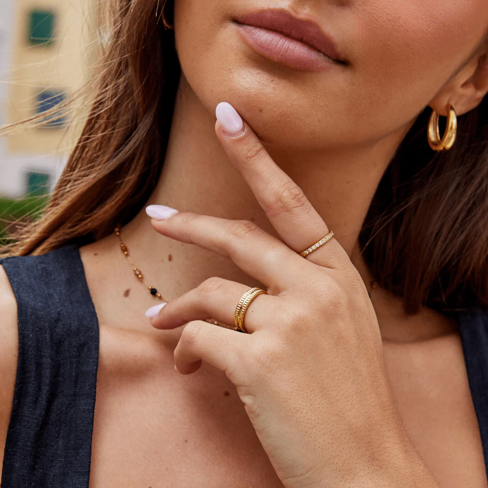 Rina Gold Band Ring - Image 4