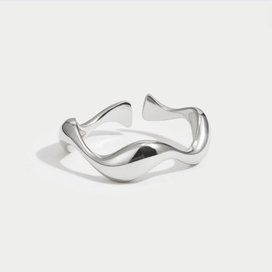 Silver Wave Ring - Image 3